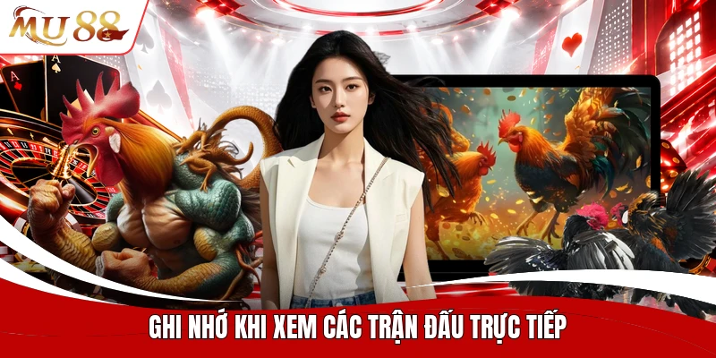 Ghi nhớ khi xem các trận đấu trực tiếp